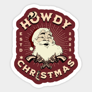 Howdy Christmas Sticker